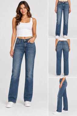 NYDJ Marilyn Straight Jeans 00-0 (Waist 25 Inch) Academia Western Read
